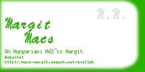 margit macs business card